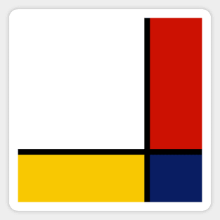 Mondrian Style Abstract Art Magnet